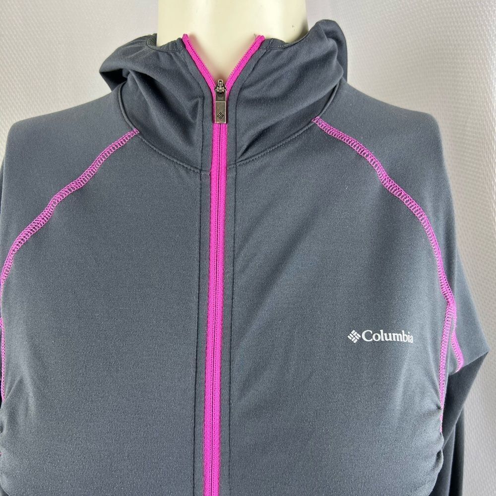 Columbia Womens Full Zip Hooded Long Sleeve Jacket Pockets Gray Size XSmall - Picture 2 of 11